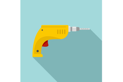 Drill icon, flat style