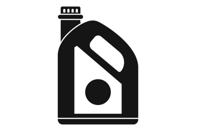 Oil plastic canister icon, simple style