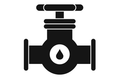 Petrol tap pipe icon, simple style