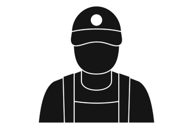 Petrol station man icon, simple style