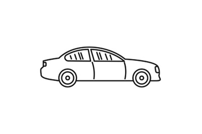 Gas car icon, outline style