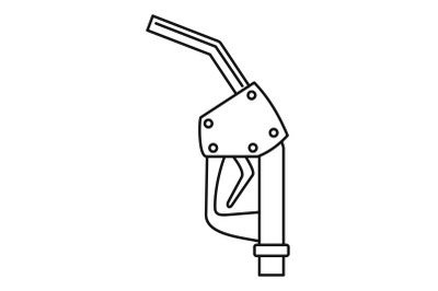 Refill fuel pistol icon, outline style