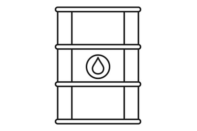 Petrol barrel icon, outline style