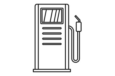 Gas station icon, outline style