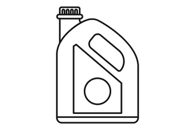 Oil plastic canister icon, outline style