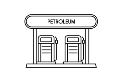 Petroleum station icon, outline style