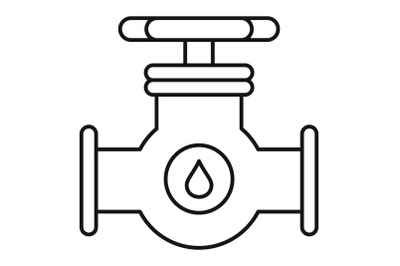 Petrol tap pipe icon, outline style