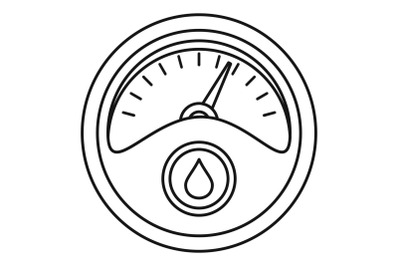 Petrol dashboard icon, outline style