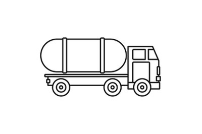 Tanker truck icon, outline style