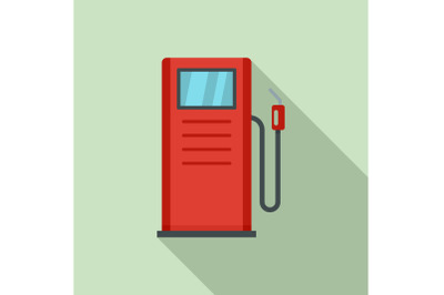 Gas station icon, flat style