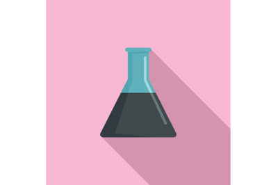Petrol flask icon, flat style