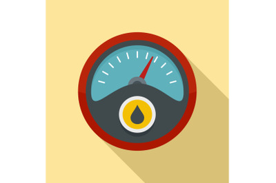 Petrol dashboard icon, flat style