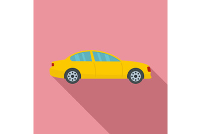 Gas car icon, flat style