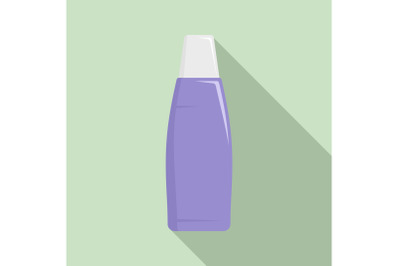Shower gel bottle icon, flat style