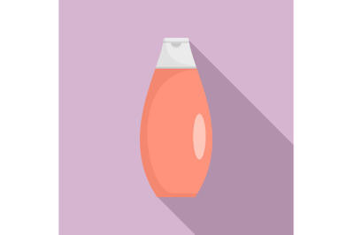 Conditioner red bottle icon, flat style