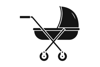 Small pram icon, simple style