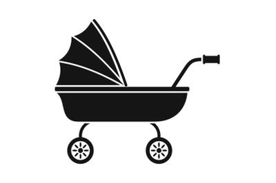 Baby trolley icon, simple style