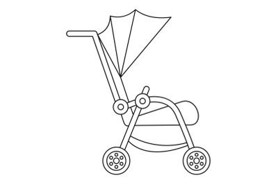 Buggy icon, outline style
