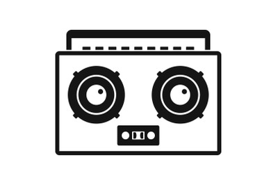 Boombox icon, simple style