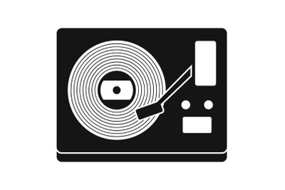 Vinyl player icon, simple style