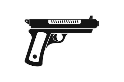 Gangster pistol icon, simple style