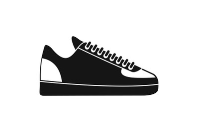 Rap sneakers icon, simple style