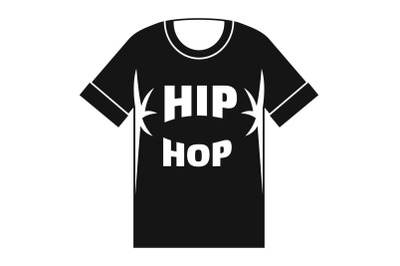 Hip hop tshirt icon, simple style