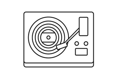 Vinyl player icon, outline style