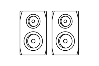 Studio speakers icon, outline style