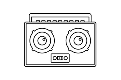 Boombox icon, outline style