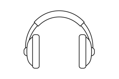 Rap headset icon, outline style