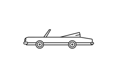 Rap american car icon, outline style