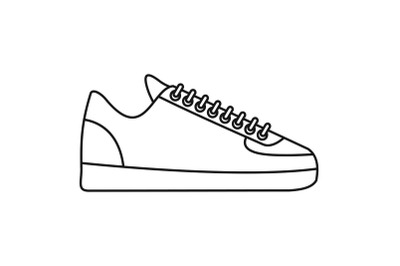 Rap sneakers icon, outline style