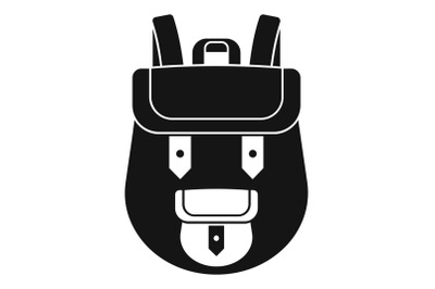 Backpack icon, simple style