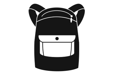 Emmo backpack icon, simple style