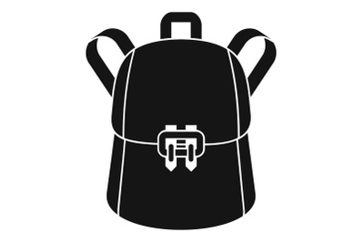 Trendy backpack icon, simple style