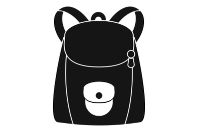 Modern backpack icon, simple style
