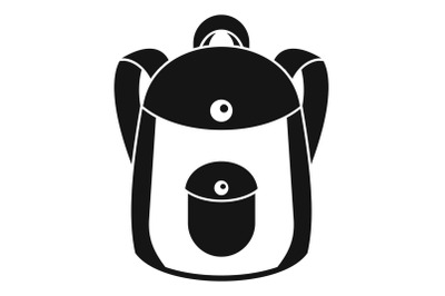 School backpack icon, simple style