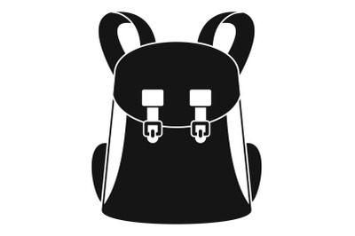 Universal backpack icon, simple style
