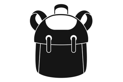 Kid backpack icon, simple style