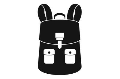 Haversack icon, simple style