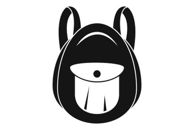 Tourist backpack icon, simple style