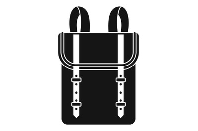 Boy backpack icon, simple style