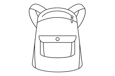 Emmo backpack icon, outline style
