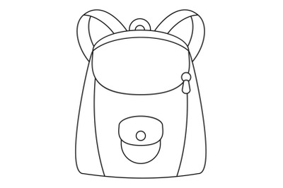 Modern backpack icon, outline style