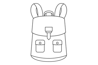 Haversack icon, outline style