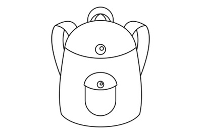 School backpack icon, outline style
