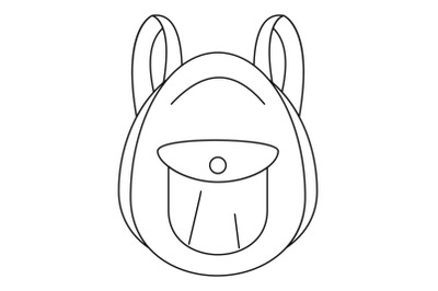 Tourist backpack icon, outline style