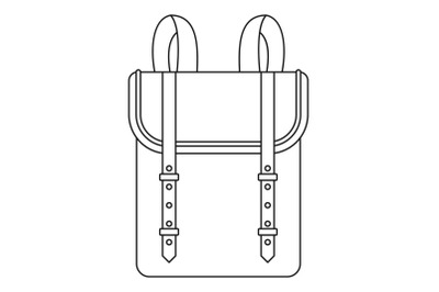 Boy backpack icon, outline style