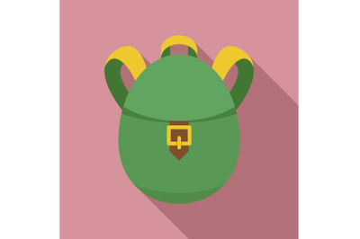 Rucksack icon, flat style